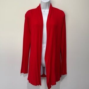 Red cardigan